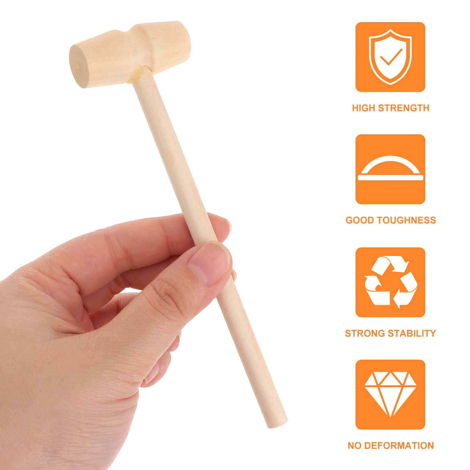 Mallet Wood Carving - 20 marteaux miniatures en bois non