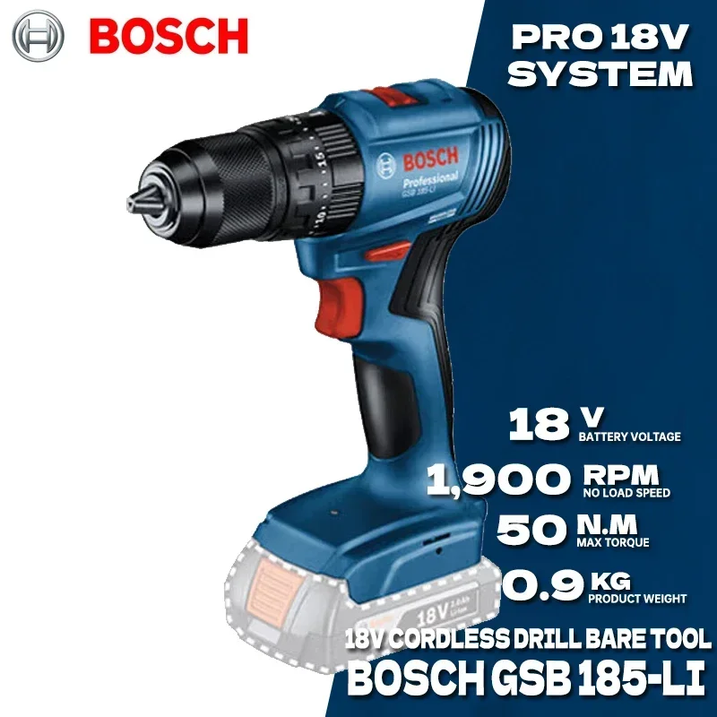 Bosch Drill Gsb 18V - Perceuse à percussion sans fil BOSCH
